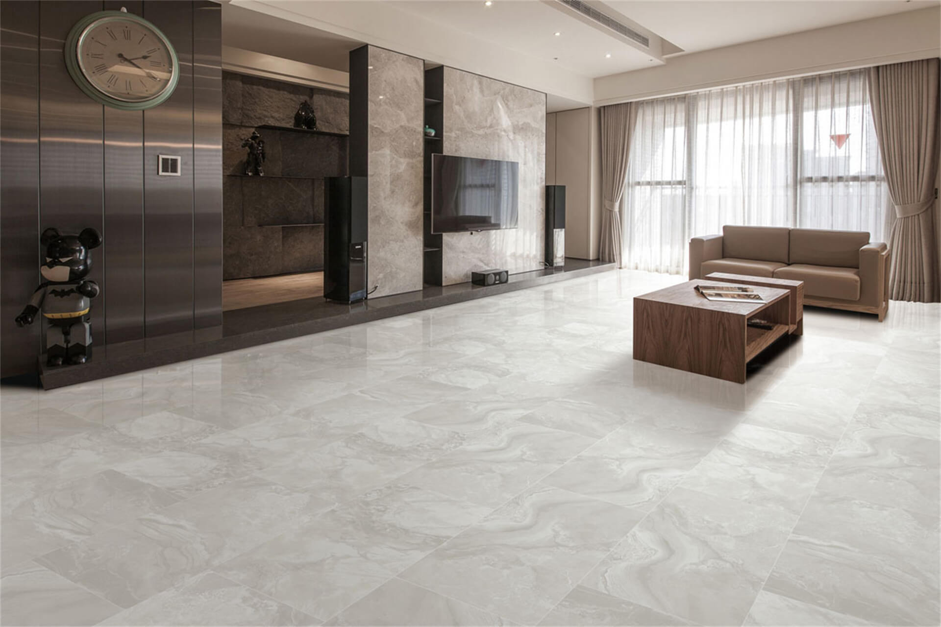 cream marble floor tiles